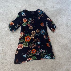 JOHNNYWAS Black floral dress size extra small